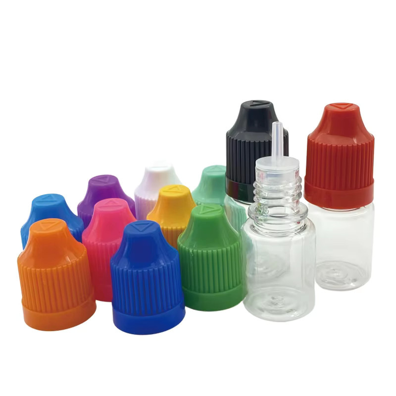 SZCJMYKJ Kunststoff-Tropfflaschen, 5 ml, 100 Stück, mit kindersicherem Deckel - Bild 3