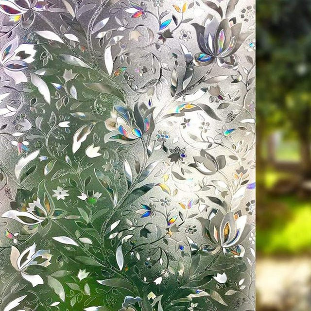 CosyHome Fensterfolie Milchglasfolie ohne Kleber in Transparent und Weiß für Sichtschutz und Sonnenschutz - Bild 1