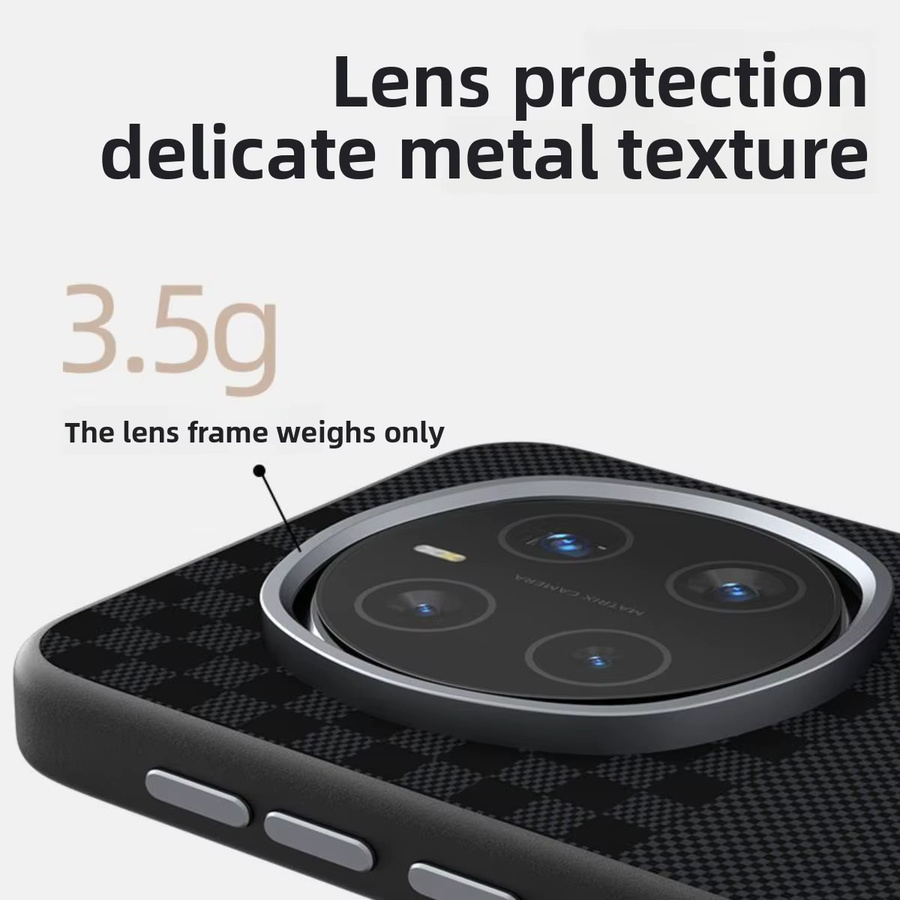 Magnetische 6D Relief Schutzhülle für Honor Magic 8 Lite und Honor Magic 7 Pro in Schwarz mit Textur-Design und stoßfester Legierung - Bild 2