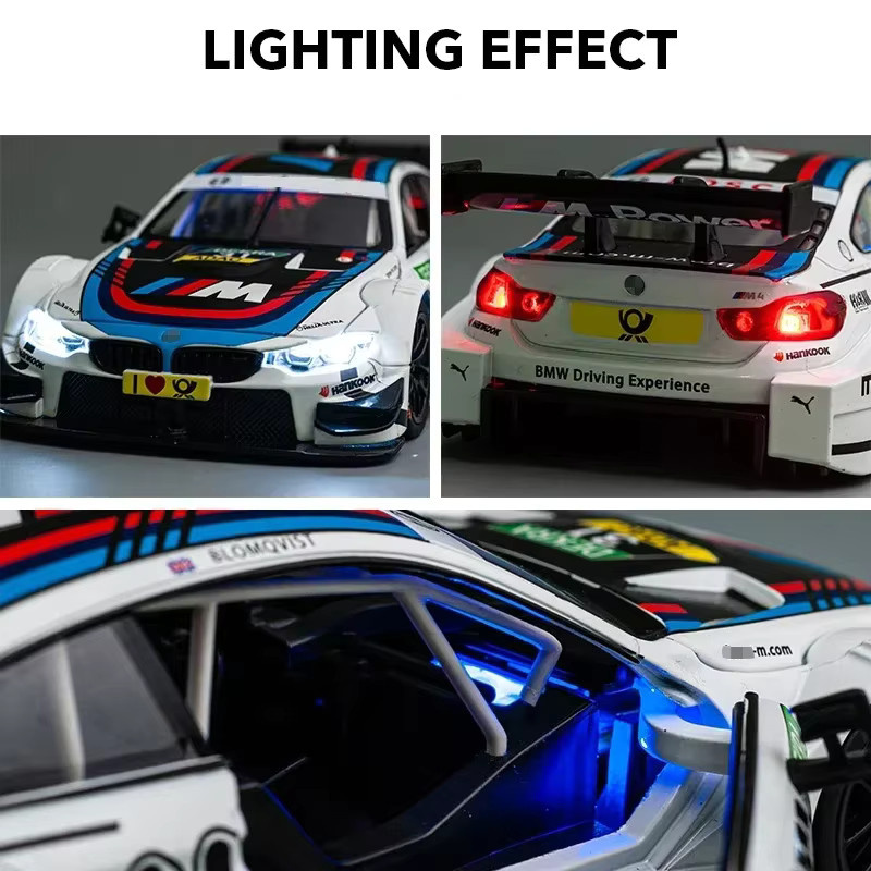 MAKEDA BMW M4 DTM M6 BMW CSL Rennwagen, Modell, 1:24, Metall, Weiß - Bild 3