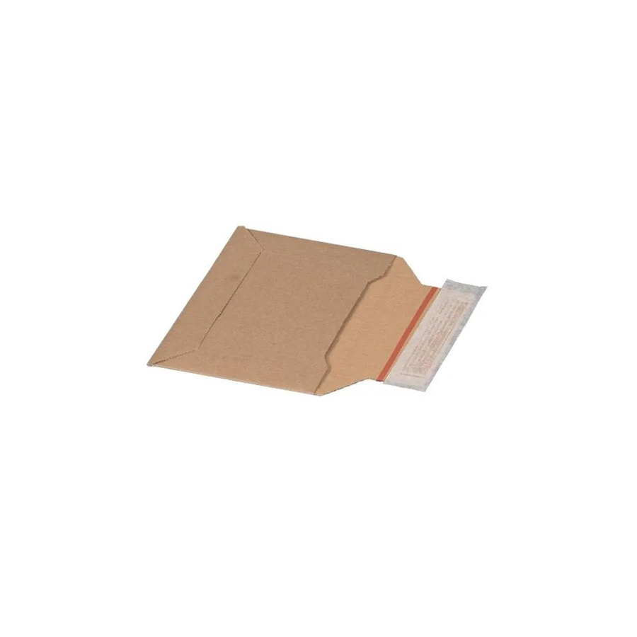 PROREGAL Versandtaschen aus Wellpappe mit Selbstklebeverschluss und Aufreißfaden, Braun, 100 Stück, B: 120 mm, H: 177 mm, T: 48 mm - Bild 2