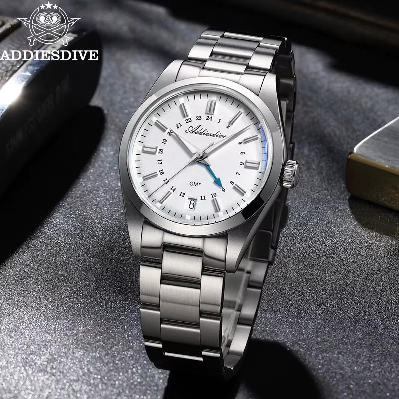 ADDIESDIVE Quarz-Armbanduhr, Edelstahl, Silber, Herren - Bild 3