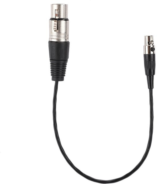 Arealer Audio-Adapter XLR-Kabel mit Mini-XLR-3-Pin-Buchse auf XLR-3-Pin-Buchse in Schwarz für Kameras und SLRs - Bild 1