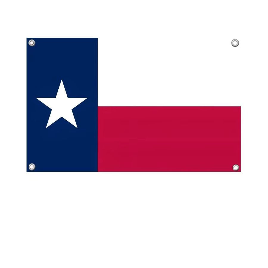 Texas-Flagge als Banner aus Polyester mit Vier-Loch-Ösen für Outdoor-Dekoration und Raumästhetik in Multicolor - Bild 6