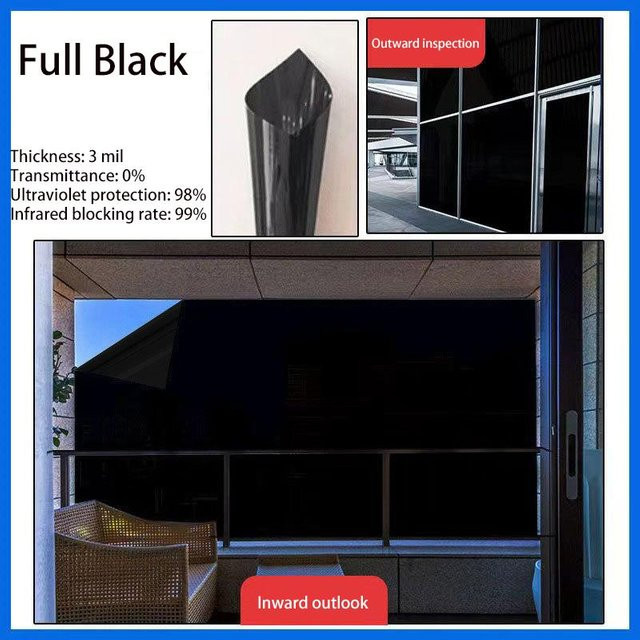 Charming Homem Nano-Wärmedämmfensterfolie als Sonnenschutz mit UV-Blockierung und Einweg-Sichtschutz, Farbe: Transparent, Breite: 30 cm, Länge: 10 m - Bild 1