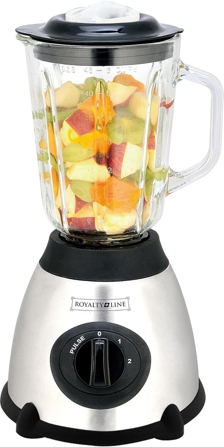 Jung Standmixer mit 500W Motor und 1,5L Glasbehälter in Edelstahl-Optik - Bild 1