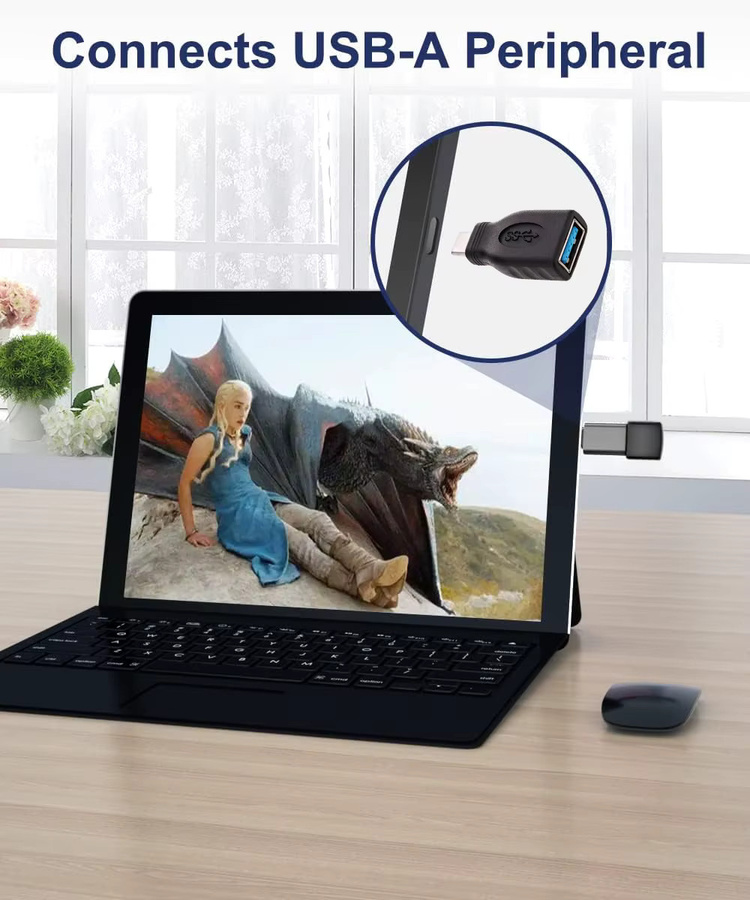 USB-C auf USB 3.0 OTG-Kabeladapter für MacBook Pro/Air/Mini und iPhone 16 Pro Max/16 Plus/iPhone 15 mit 5 Gbps Datenübertragung - Bild 4
