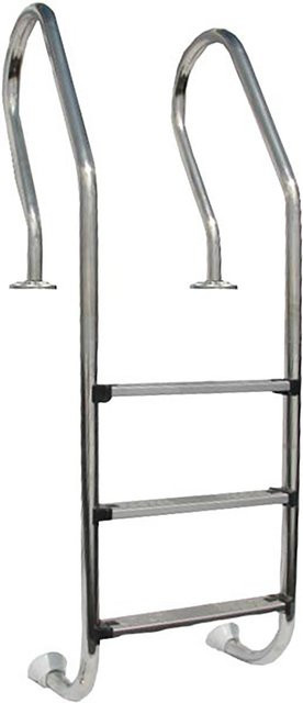 Gre Poolleiter Geteilt aus Edelstahl in Silber, H x B x T: 109 x 42 x 10 cm - Bild 1