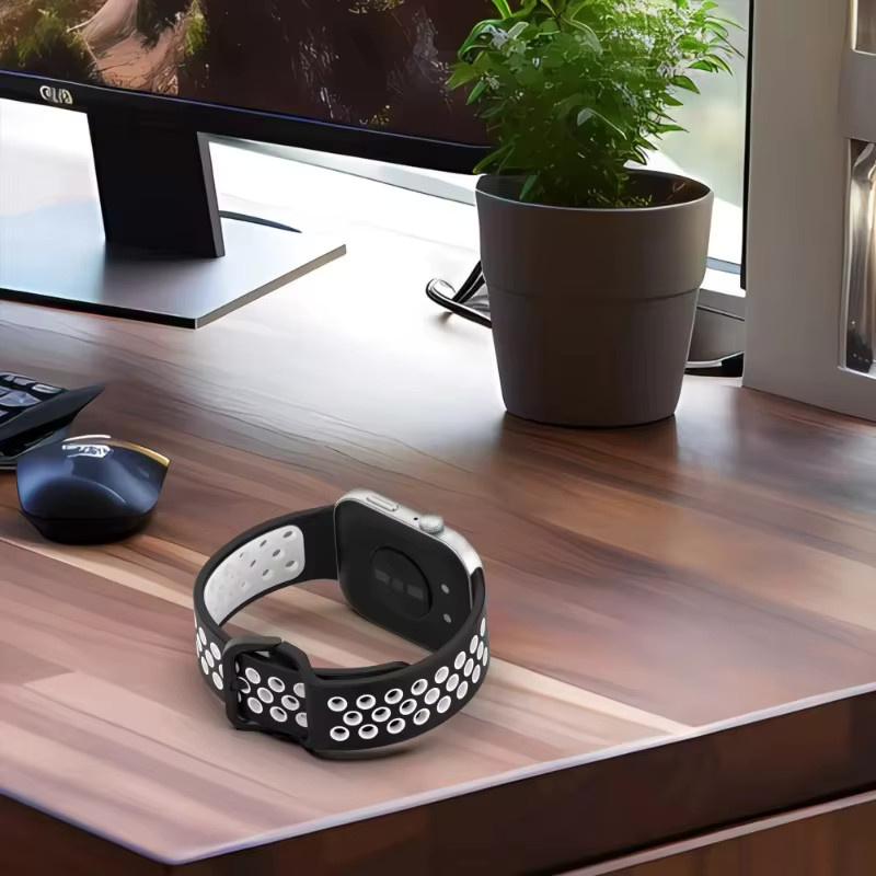 Huawei Uhrenarmband Silikon, Schwarz, Huawei Watch Fit 4/4 Pro/3 - Bild 5