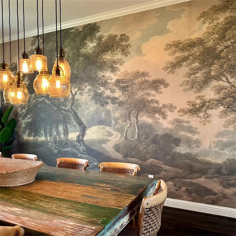Wald Foto Tapete 3D Wandgestaltung für dein Wohnzimmer als Wandtattoo und Wanddeko - Bild 4