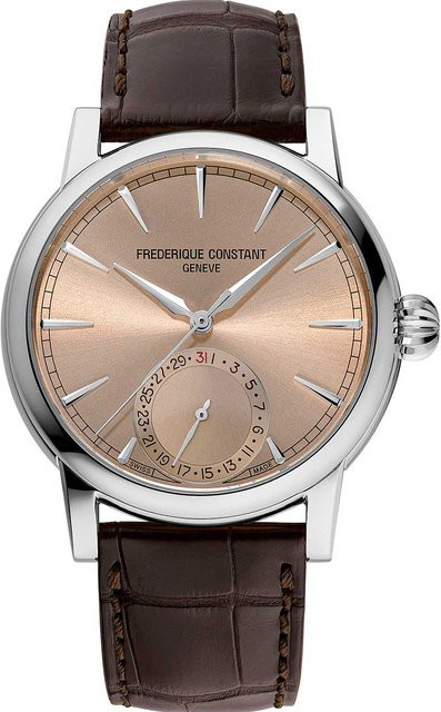 Frederique Constant Herrenuhr, Automatik, Edelstahl, 40 mm, Leder, Braun - Bild 1