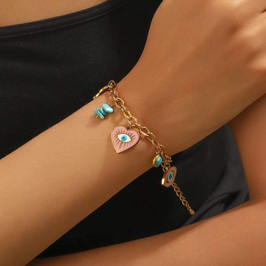 xiyanike Charm-Armband Edelstahl, Gold, Damen - Bild 2