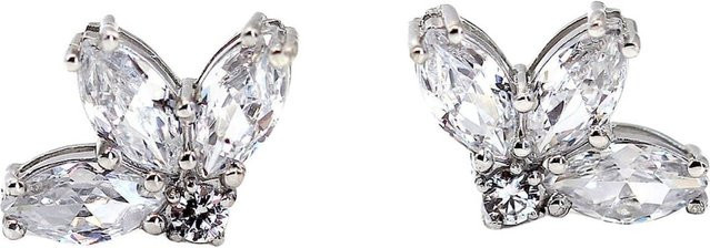 LEIS Ohrstecker 925 Sterling Silber, rhodiniert, Zirkonia weiß, Unisex - Bild 1