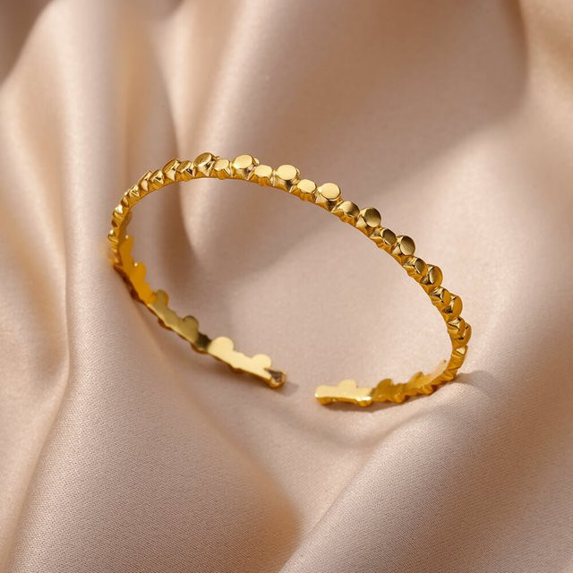 HPTOTMG Armband, Edelstahl, Gold überzogen, Perlen, Damen - Bild 1
