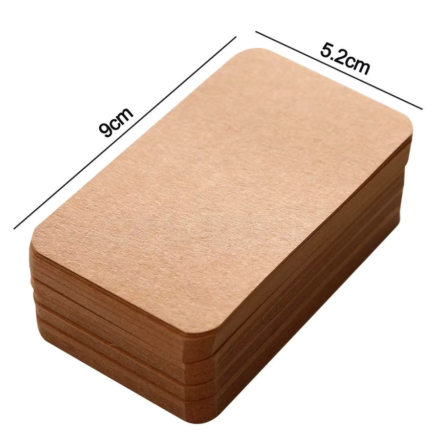 100 Stück Retro Kraftpapier Karten in Braun, doppelseitig leere Blanko Postkarten für DIY Einladungen und Grußkarten - Bild 5