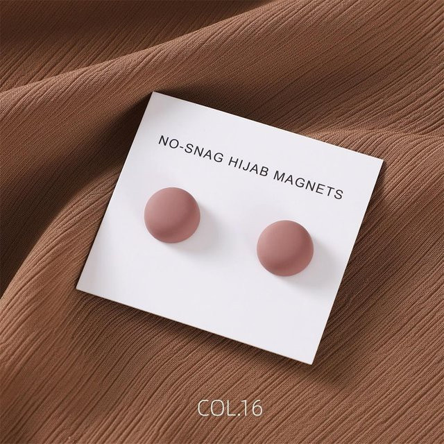 Hijab-Brosche Magnet, Macaron-Farbe, Brown, Damen - Bild 1