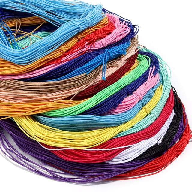 lingsai Geflochtene elastische Schnüre, 1mm, 25 Yards, Farbige Perlenfäden - Bild 1