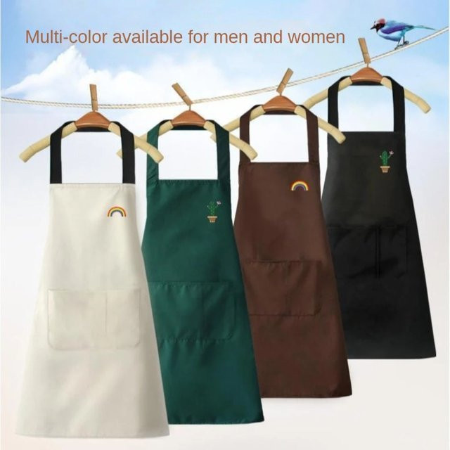 Wasserdichte Arbeitsschürze von QDNIXILA mit Taschen und Halsband für Männer und Frauen - Bild 1
