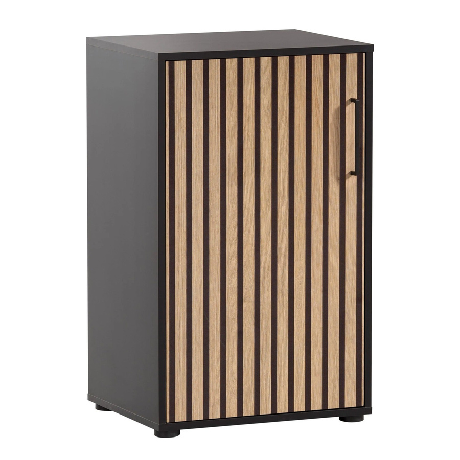 Schildmeyer Unterschrank Hank U 510 in Braun-Schwarz mit Akustikplattenoptik, B/T/H: 51,0 x 41,0 x 83,6 cm - Bild 2
