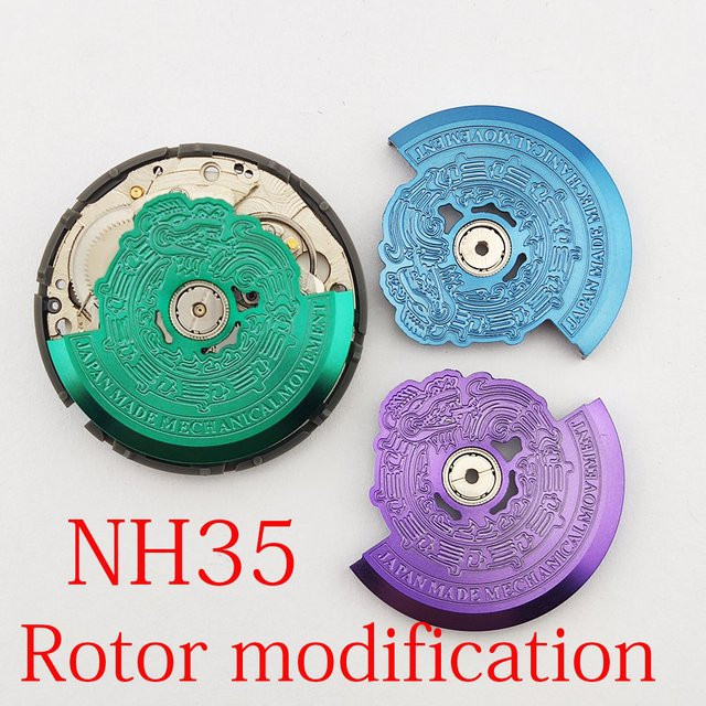 OUMASHI Rotor, Automatisch, Hammer Schlange, 3D Streifen, Rot - Bild 1