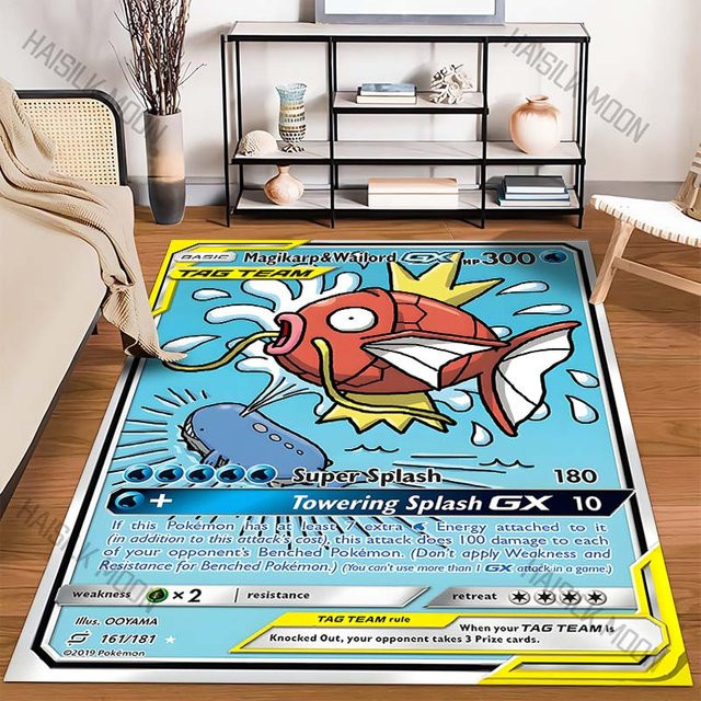 Useful Home Pokémon Teppich mit Magikarp Muster, Mehrfarbig, B: 120 cm, T: 160 cm - Bild 1