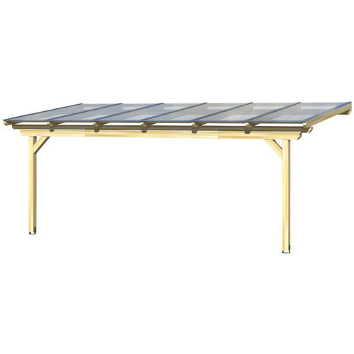 Skanholz Terrassenüberdachung Ancona aus Holz mit Polycarbonat-Dach in Beige, B/T/H: 648 x 300 cm - Bild 3