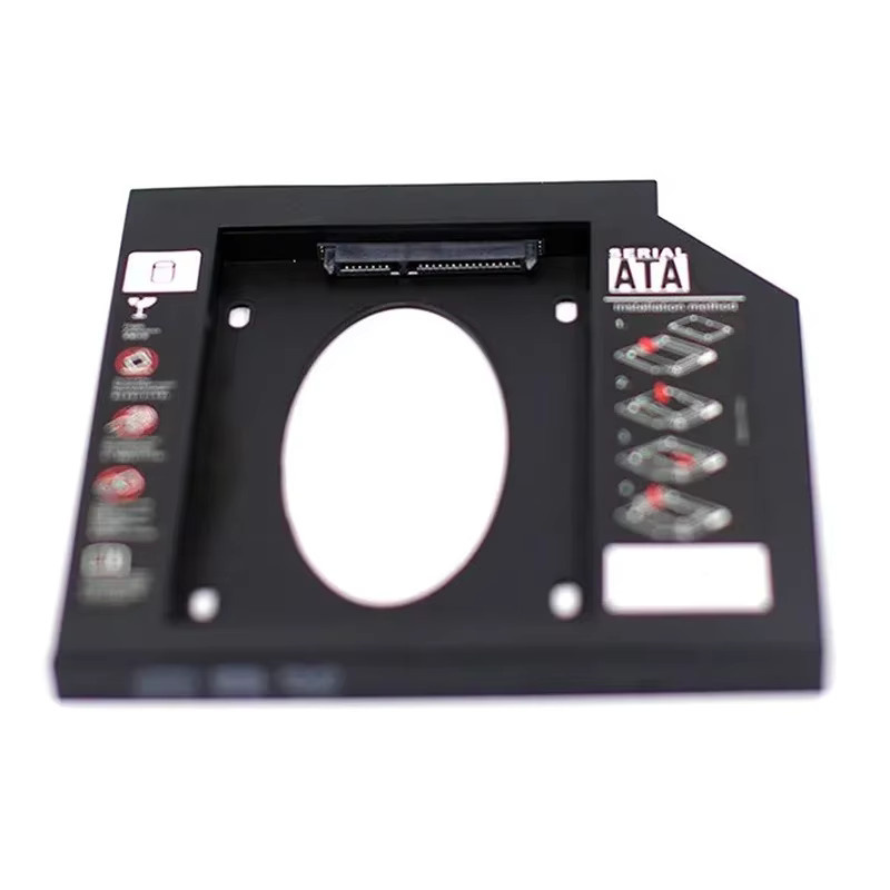 DIXSG HDD Caddy SATA 12,7 mm Adapter für 3,0 Zoll SSD und Festplatten in Schwarz - Bild 3