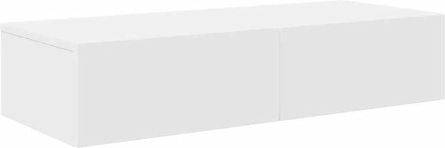 vidaXL Wandregal mit Schubladen Weiß aus Holzwerkstoff B/T/H: 80 x 33 x 17 cm - Bild 1