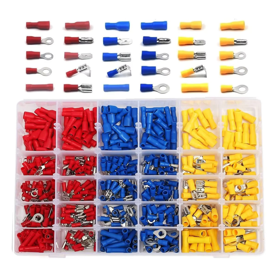 WOZOBUY Draht-Crimp-Werkzeug-Set mit Crimpzange und Kabelösen-Sortiment für isolierte elektrische Drahtverbinder (Stumpf-, Ring- und Spatenanschlüsse) - Bild 6