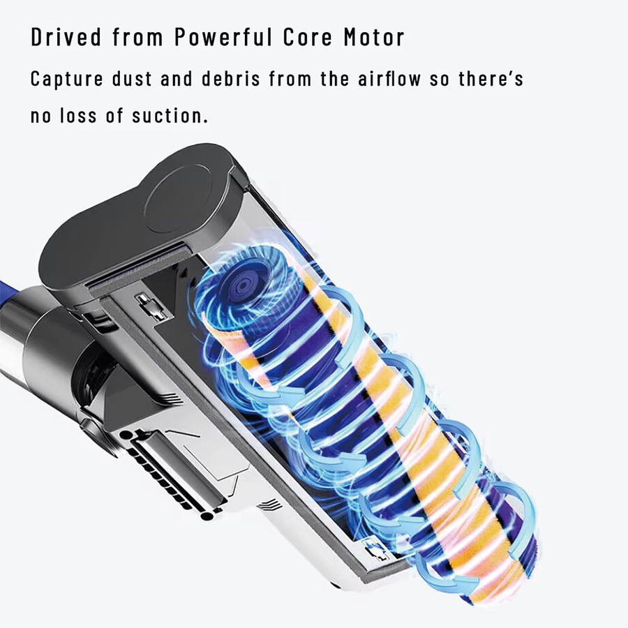 Dyson Soft Roller Ersatzbürstenkopf mit grünem LED-Reinigungslicht für Hartböden, kompatibel mit V7 V8 V10 V11 V15 - Bild 4