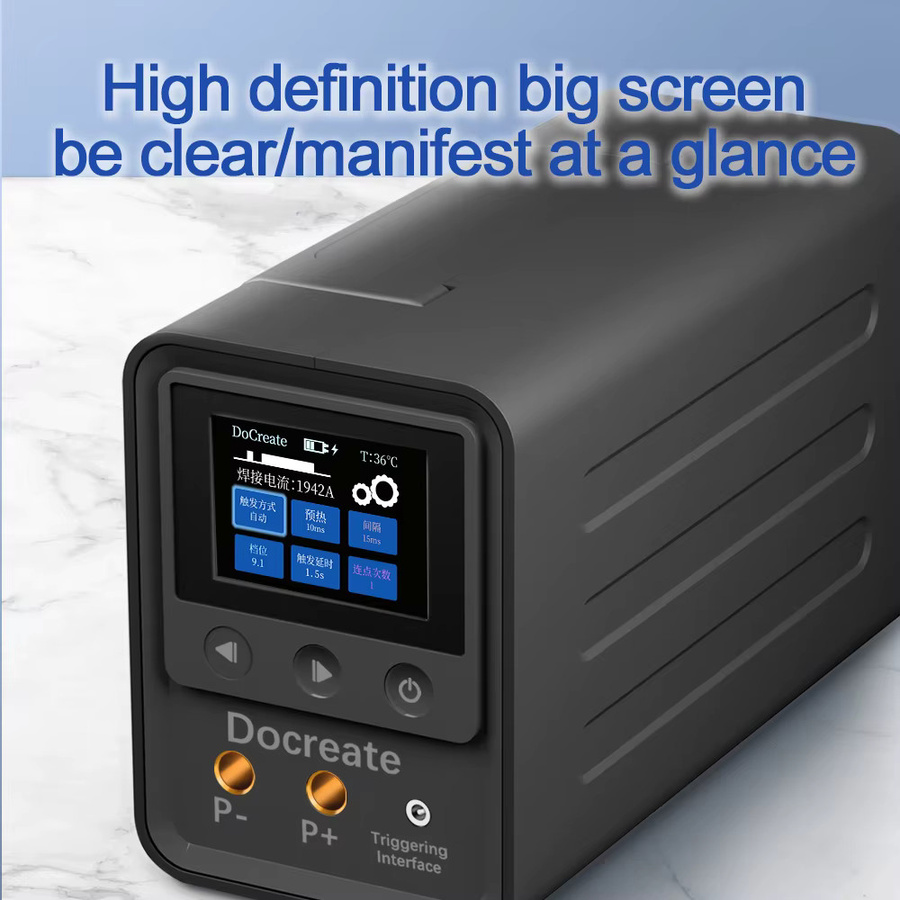 Bromose Nickel-Punktschweißmaschine mit 999 Stufen einstellbarem Farad-Kondensator, 10 kW Hochleistung und Lithium-Batterie, Schwarz - Bild 2
