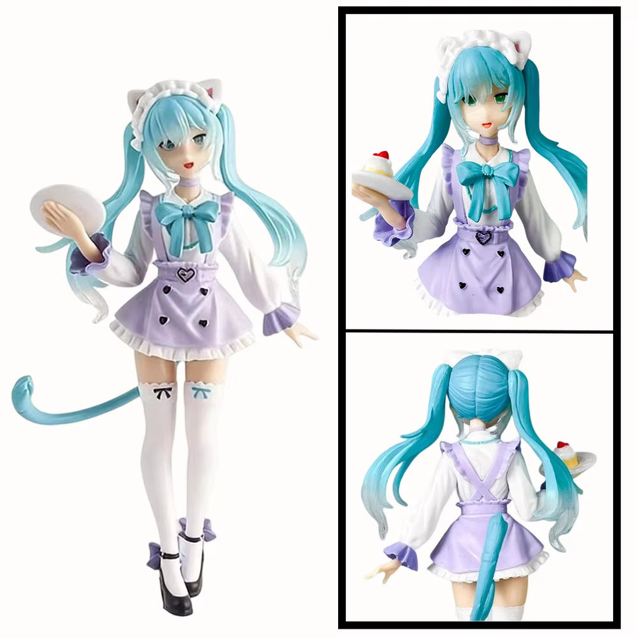 Bandai Hatsune Miku Katzenohren-Maid Anime-Figur, Kunststoff, Bunt - Bild 2