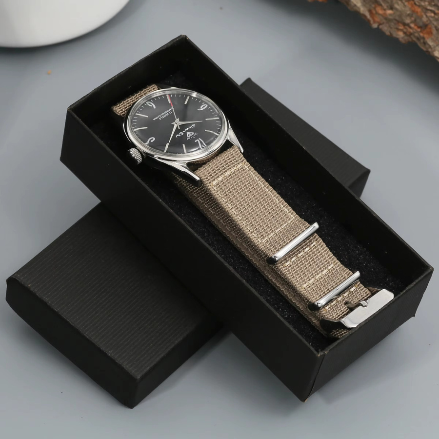 HEIMDALLR Armbanduhr, Handaufzug, Edelstahl, 38 mm, Herren, Schwarz - Bild 3