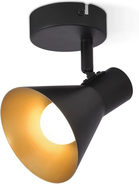NETTLIFE Deckenstrahler aus Metall in Schwarz, verstellbar, LED, E14 Fassung, Industrial Design - Bild 1
