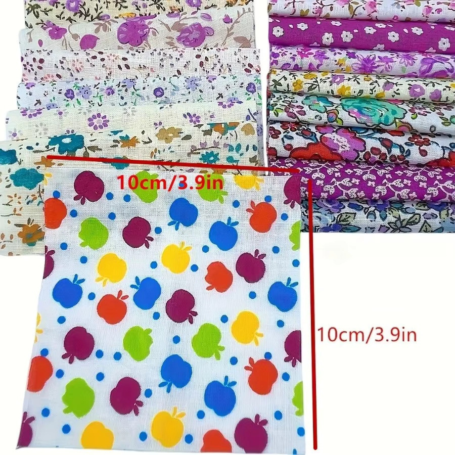 100 Stück florale Polyestergewebe in Multicolour für Bastelarbeiten und Dekorationen - Bild 3