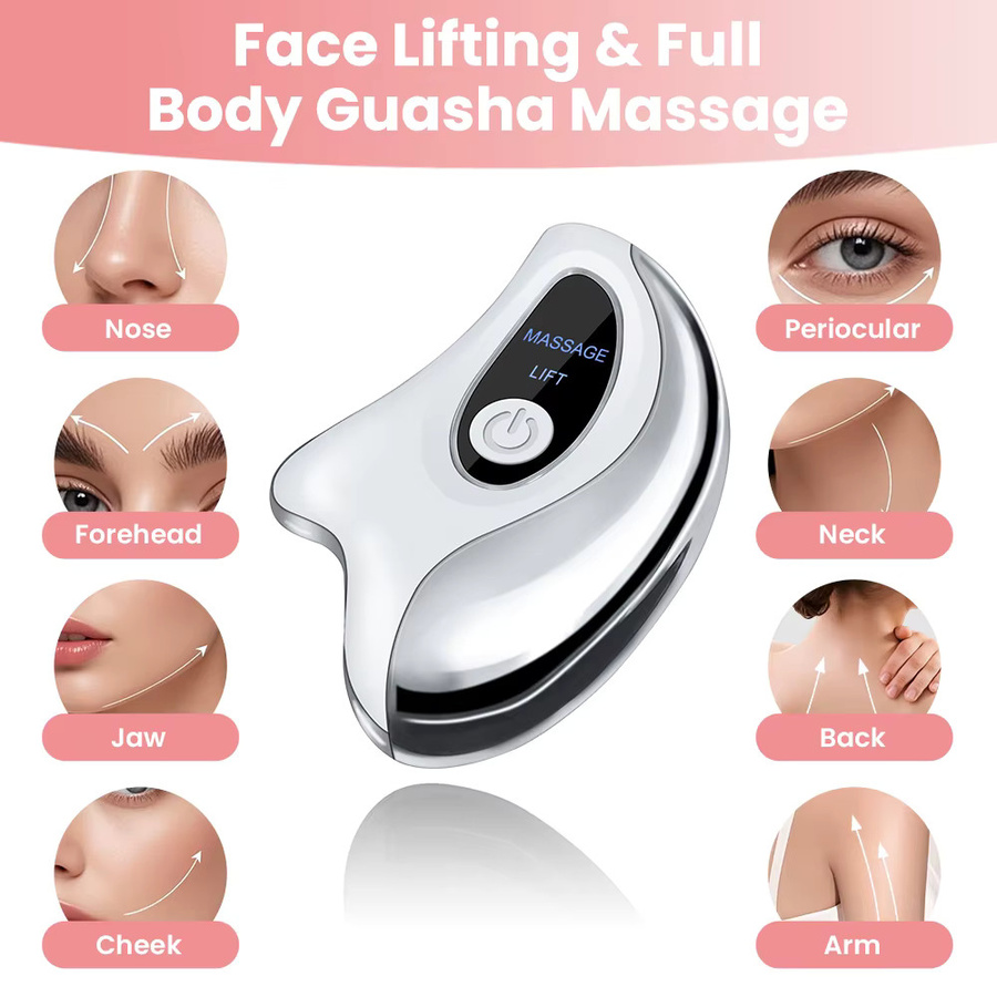 Hailicare Elektrisches Gua-Sha-Gesichtsmassagegerät mit Wärme und Vibration, Unisex - Bild 5