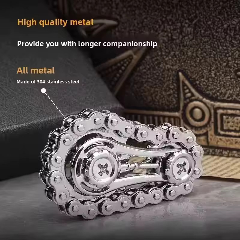 Meade Kettenrad-Schwungrad Fingertip Gyro Fidget Spinner, Metall, EDC Spinner Fidget Spielzeug - Bild 1