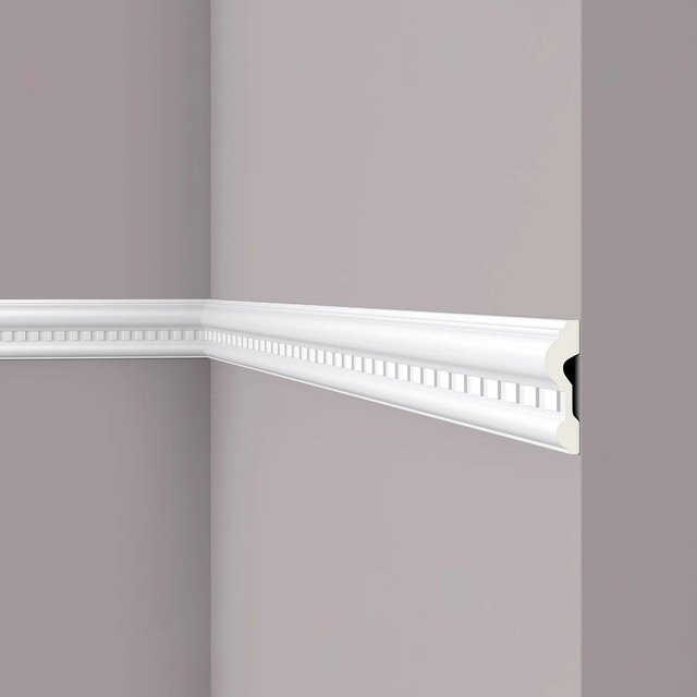 NMC Z32 ARSTYL Wand- und Friesleiste Zierleiste Stuckleiste in Weiß, B/H/T: 200 x 8 x 2,2 cm - Bild 1