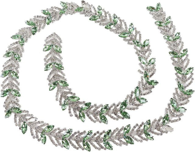 DIYelecs Blumenkette, Glas Strass, Grass Green - Bild 1