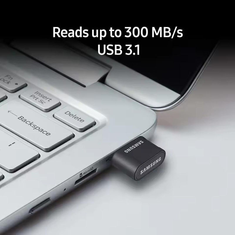 Samsung USB FIT Plus Flash-Laufwerk USB 3.1 Mini USB-Stick in Grau mit 128GB und bis zu 400MB/s Übertragungsgeschwindigkeit - Bild 3