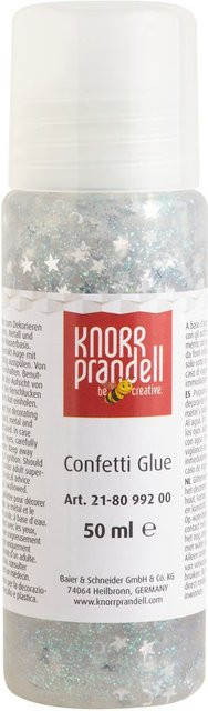 KNORR Glitter Confetti Glue Sterne in Silber - Bild 1