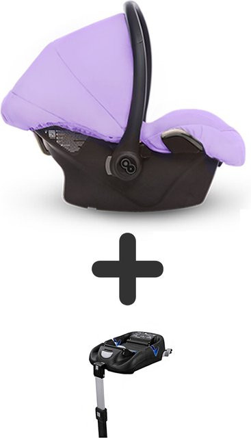 TPFLiving Babyschale Ultra Stoff mit Isofix Lila Nickel - Bild 1