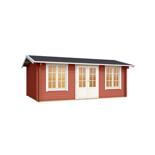Lasita Blockbohlenhaus Pembrokeshire Gartenhaus mit Satteldach in Rot, B/H/T: 540 x 239,4 x 345,8 cm - Bild 3