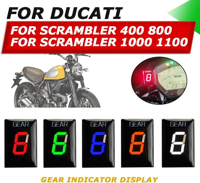 Motorrad Zahnrad Anzeige Steuergerät für Ducati Scrambler 800 1100 400 1000 in Rot - Bild 1