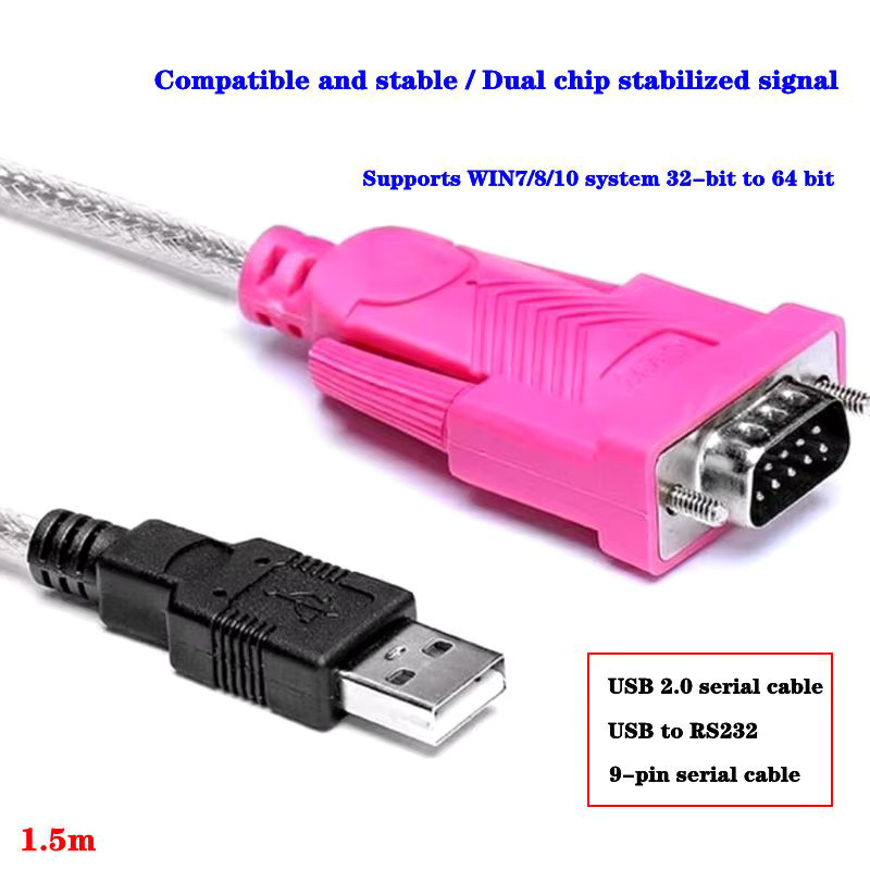 AXONUS USB zu RS232 Serieller Port Adapter DB9 Stecker auf Buchse Datenkabel für Industrie und Computer - Bild 2