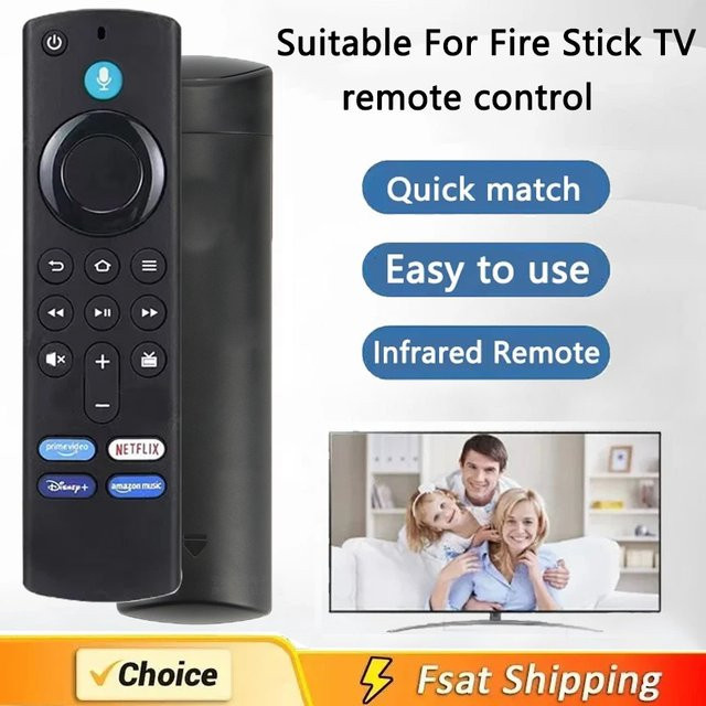 Amazon Ersatz-Sprachfernbedienung für Fire TV Stick Lite Bluetooth in Schwarz - Bild 1