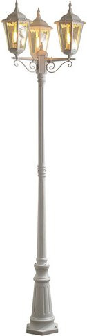 Konstsmide Standleuchte BASIC Gartenlaterne aus Aluminium und Glas in Weiss mit E27 Fassung und IP44 Schutzklasse - Bild 1