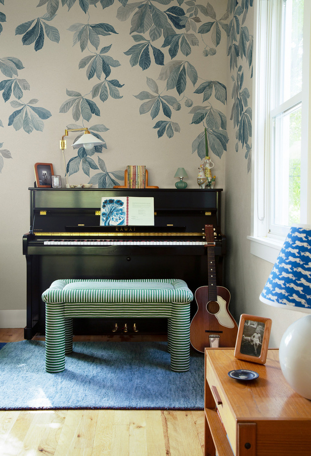 Sandberg Mural Kastanjen Tapete Floral Scandinavian Soft Blue - Bild 1