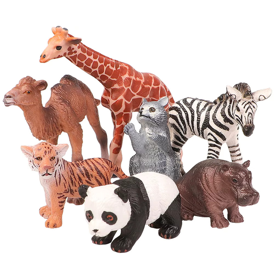 XIALIBAOMOWAN Mini Wilde Tiere Puppe Set, Tiere, Kunststoff, Bunt / Mehrfarbig - Bild 4