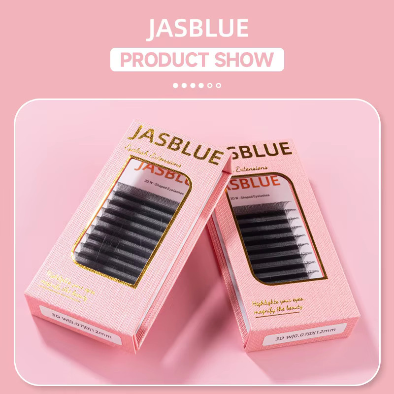 JASBLUE Wimpernverlängerung 3D W-Form, C/D Curl, 0,07 mm - Bild 2
